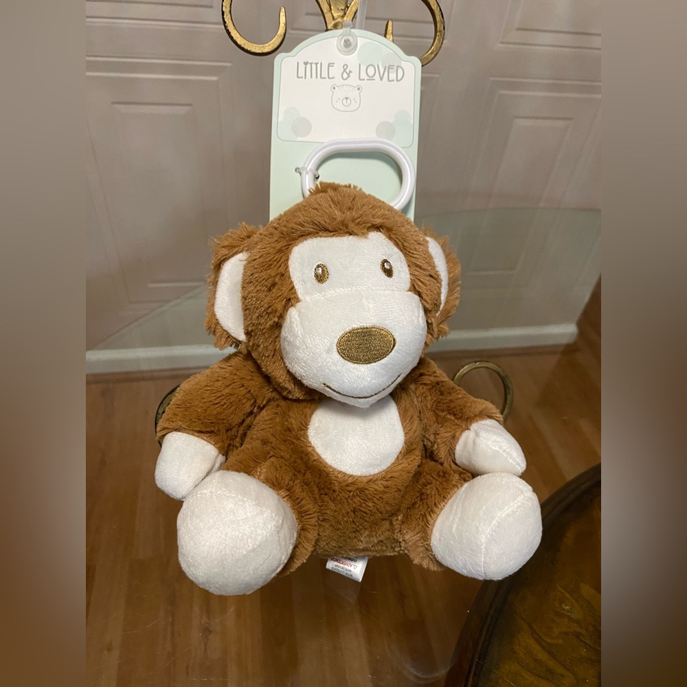 Brown and White Plush Monkey Toy